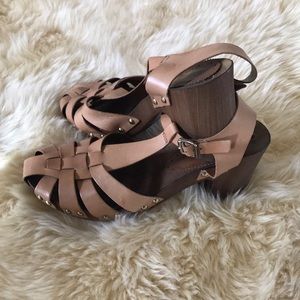 Topshop wooden heels